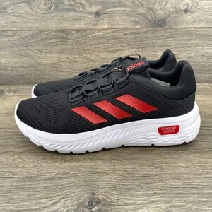 Adidas Cloudfoam Comfy EL Mens Running Shoes Black Red IH3609 Size 10 NEW